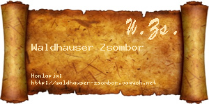 Waldhauser Zsombor névjegykártya