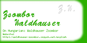 zsombor waldhauser business card